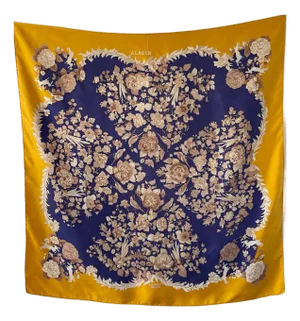 Hermès Aladin Square Silk Scarf Héron Marie-françoise