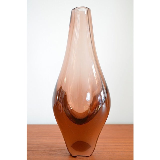 Glass Vase by Josef Cvrček for Železnobrodské Sklo, 1960s For Sale - Image 6 of 9