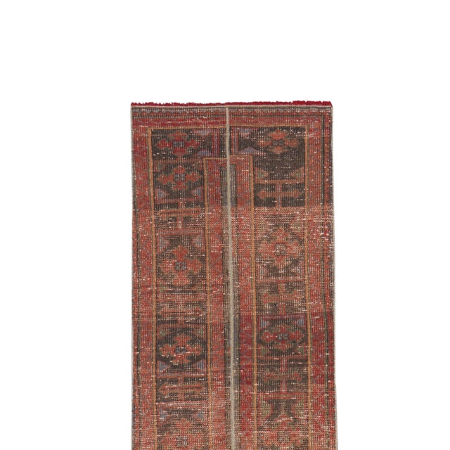 1960s Distressed Extra Long Turkish Runner Rug - Stair Rug 1'8'' X 22'5'' For Sale - Image 4 of 11