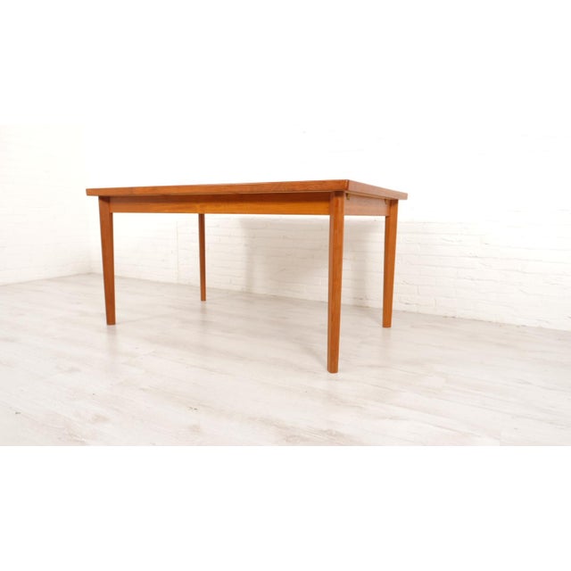 Brown Vintage Extendable Teak Dining Table For Sale - Image 8 of 18
