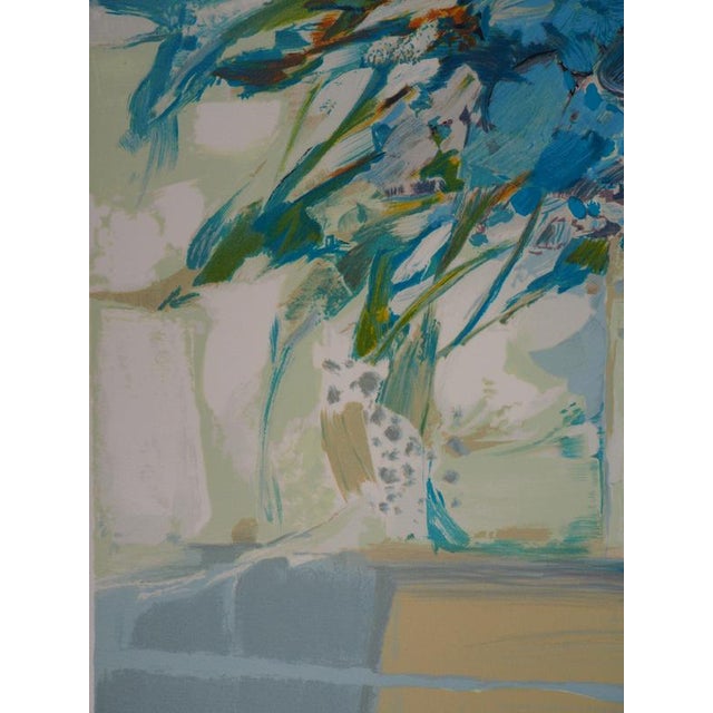 Claude Hemeret, Blue Bouquet, Lithograph For Sale - Image 5 of 6