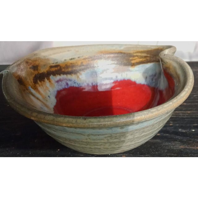 This small heart bowl is hand-glazed on the interior with Smoky Mountain Autumn - a soft red center surrounded by hues of...