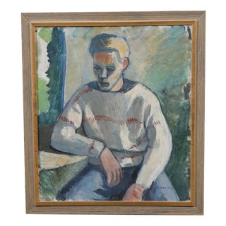 Åke Winnberg, Portrait of a Man, 1960s, Oil on Canvas, Framed For Sale