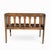 1960s Mid-Century Wood Bench With Black Woven Strap Seat For Sale - Image 5 of 15