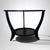 Elegant and distinctive Italian Art Deco side table crafted from walnut wood and finished in a rich black ebonized...