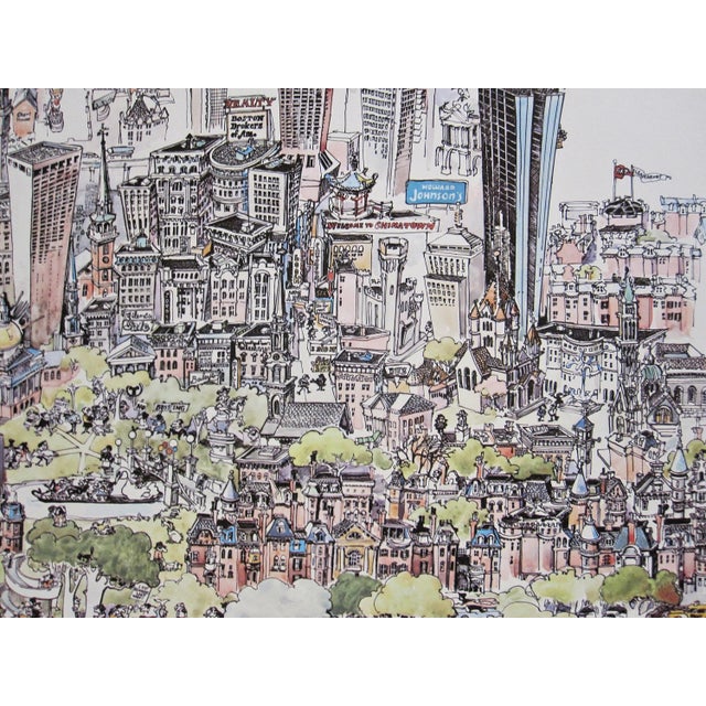 Boston Poster Map Illustrated Art by Joe Connolly 1975, Alice Atwood Mahoney For Sale - Image 9 of 10