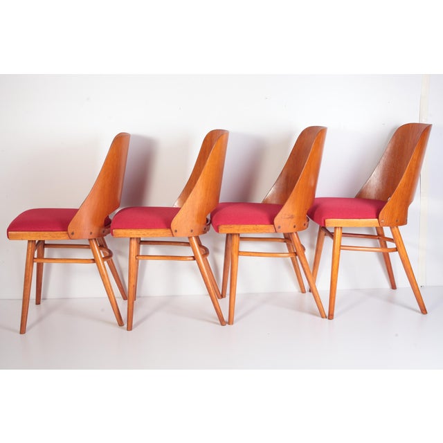 Mid-Century Modern Mid-Century Dining Chairs by Oswald Heardtl for Ton, 1960s, Set of 4 For Sale - Image 3 of 10