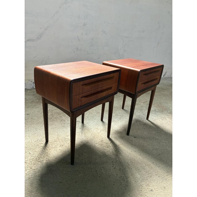 Bedside Tables by Johannes Andersen, 1950s, Set of 2 For Sale - Image 3 of 13