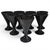Mid 20th Century La Rochère Fidji Black Amethyst Pressed Glass Goblets, Set of Eight For Sale - Image 14 of 15