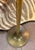 Antique Arts and Crafts Brass Bridge Floor Lamp With an Amber Tone Mica Shade For Sale - Image 9 of 9