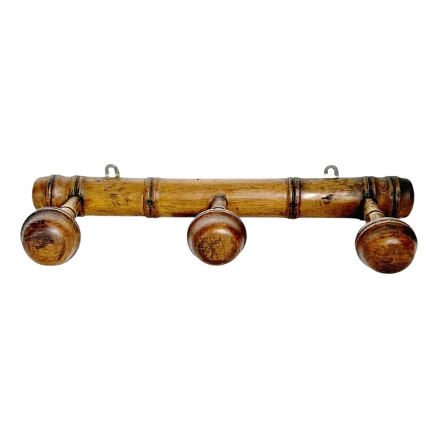 Vintage Wooden Coat Rack, France, 1940s For Sale