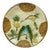 French Majolica Parakeets Plate Salins, Circa 1890 For Sale