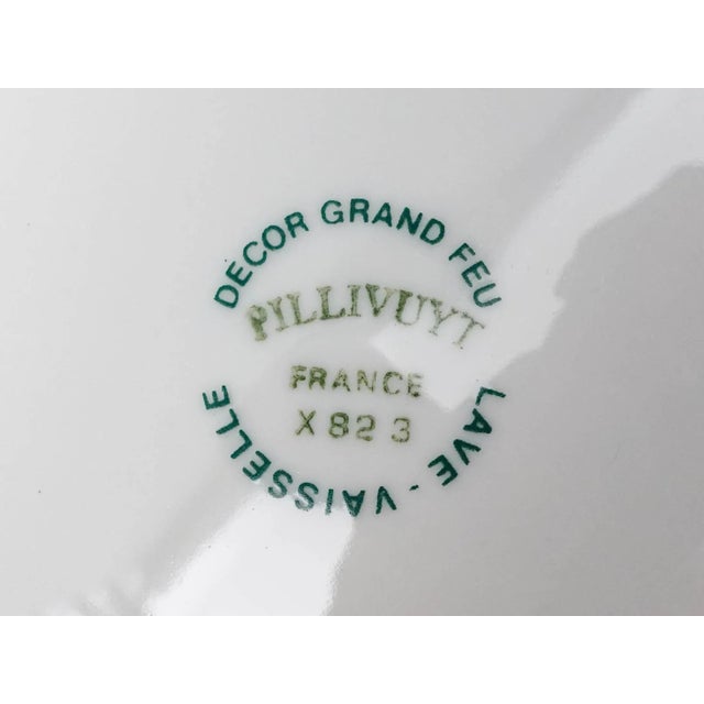 Ceramic Mid 20th Century Pillivuyt France Decor Grand Feu Blue Lobster Plate- Set of 4 For Sale - Image 7 of 7