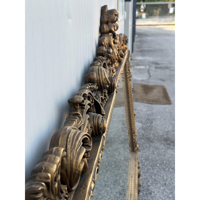 Large Baroque Wooden Mirror, 1940s For Sale - Image 10 of 14