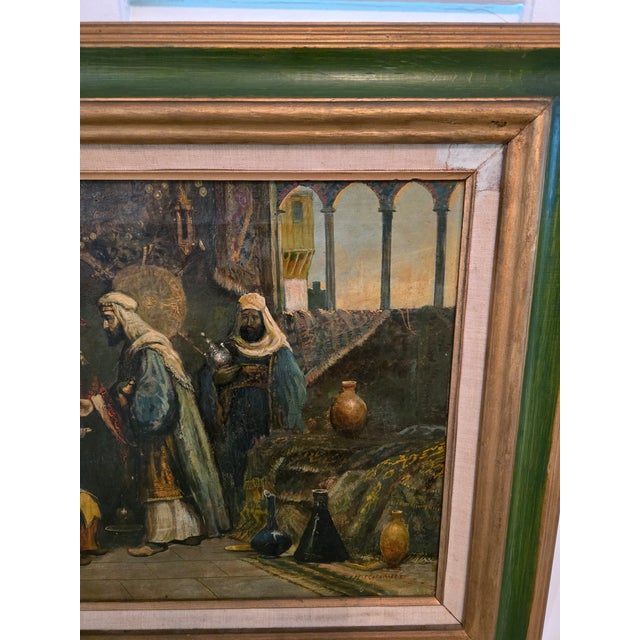 1900 - 1909 Antique Orientalist Painting F a Bridgeman Style Signed For Sale - Image 5 of 16