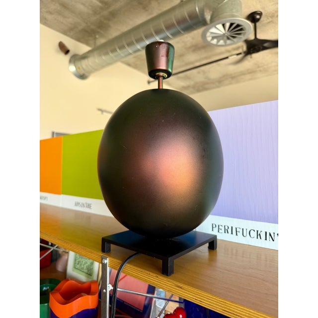 Vintage Fine Art Lamps Iridescent Metal Spherical Table Lamp Dimmer For Sale - Image 15 of 15