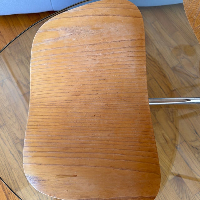 Brown Vintage 1990s Eames DCM-style Molded Plywood Dining Chairs Purchased From Grot Modern Furniture in Redondo Beach. For Sale - Image 8 of 12