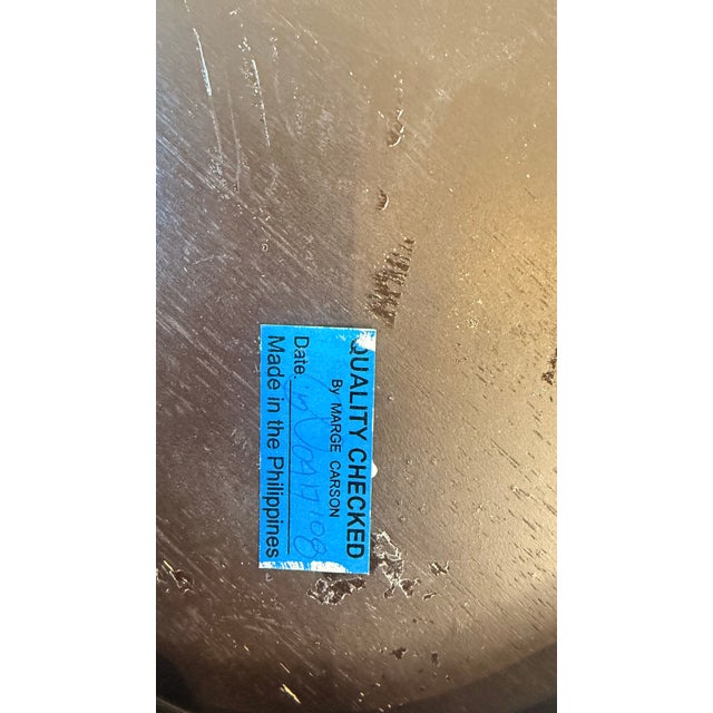 Vintage Three-Tier Accent Table With Carved Details and Gilt Accents For Sale - Image 10 of 10