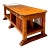 Vintage Monumental Rustic Wood and Marble Console Table For Sale