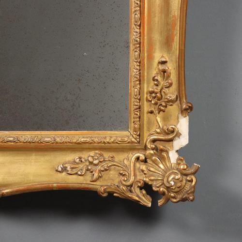 Wood Wooden and Pastiglia Mirror, 1850s For Sale - Image 7 of 10