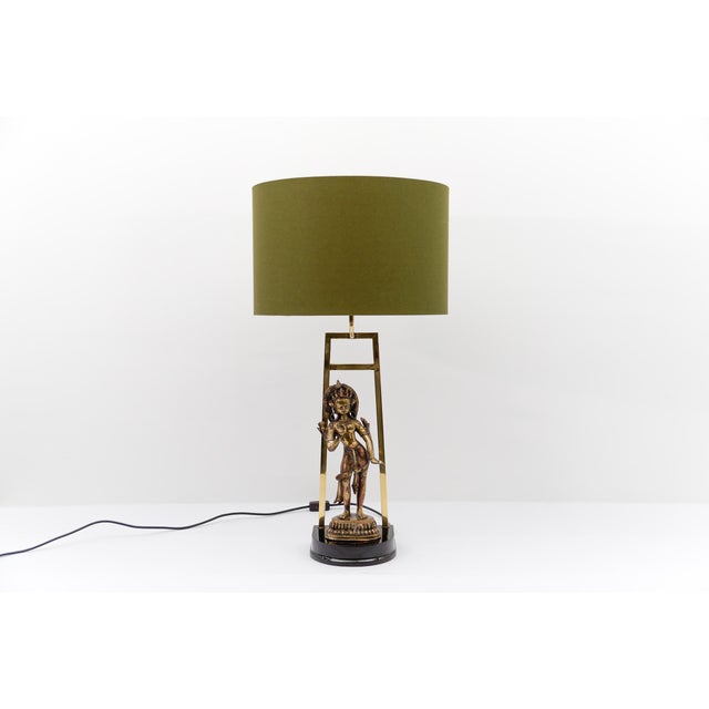 The sculpture itself is 37 cm high and 16 cm wide. Very elegant and beautiful. Fully functional. The photo with the...