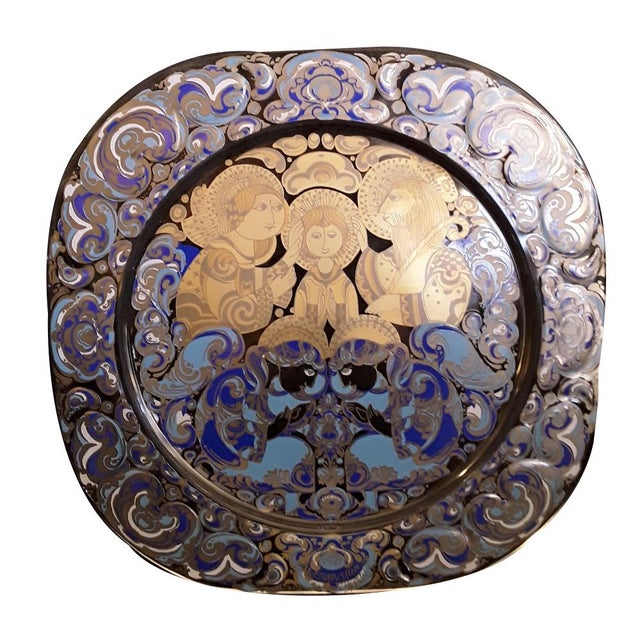 Glass Christmas Wall Plate in Glass by Björn Wiinblad for Rosenthal, 1979 For Sale - Image 7 of 7