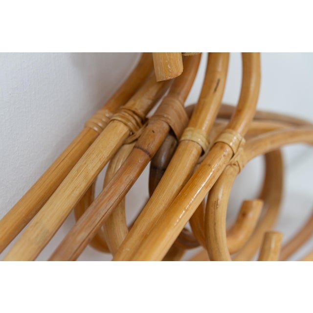 Vintage Italian Bamboo and Rattan Coat Hangers, 1960s, Set of 11 For Sale - Image 12 of 13