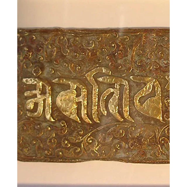 Early 19th Century Antique Nepalese Sutra Cover - Lantsa For Sale - Image 5 of 9