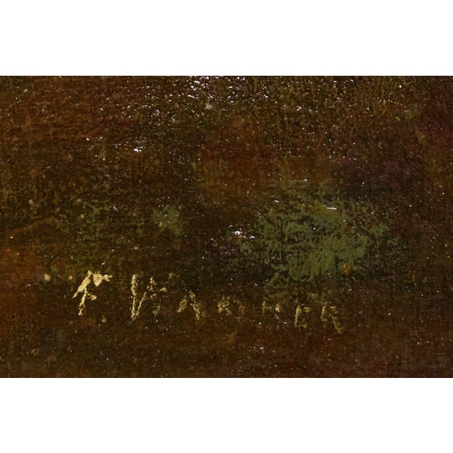 Green Pennsylvania Impressionist Landscape Painting "Evening Pasture" by Frederick Wagner For Sale - Image 8 of 12