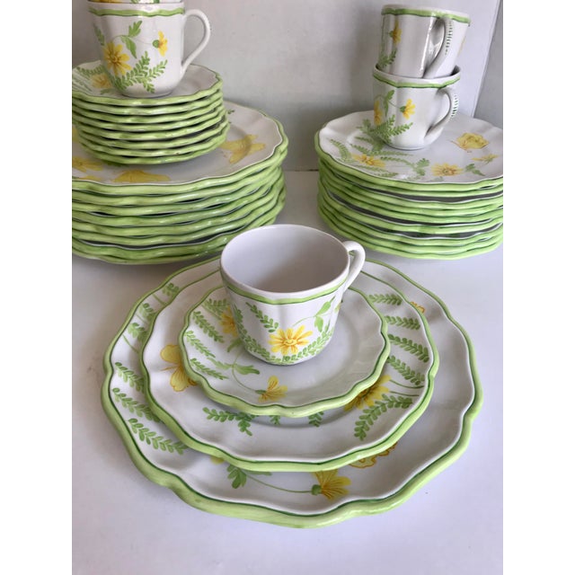 Vintage Italian Ceramic Floral Dinnerware Set Chairish