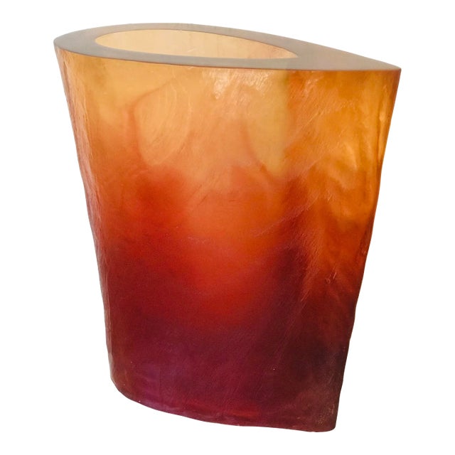 1990s Terry Balle Acrylic Resin Vase For Sale