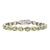 Oval Cut Peridot Gemstone Tennis Bracelet in 925 Sterling Silver by Caratandher For Sale