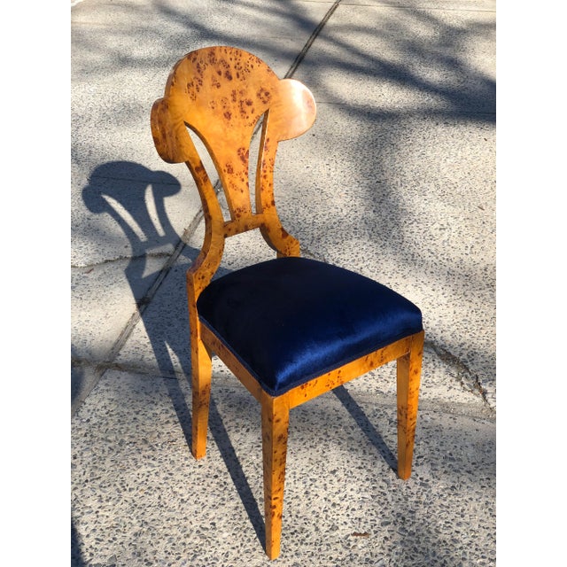 Contemporary Biedermeier Birdseye Maple Accent Chair For Sale In New York - Image 6 of 6