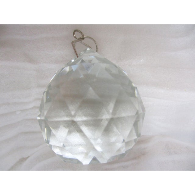 Toleware French Country 5 Arm Chandelier Bronze With Gold Leaves & Crystal Prisms For Sale - Image 10 of 17