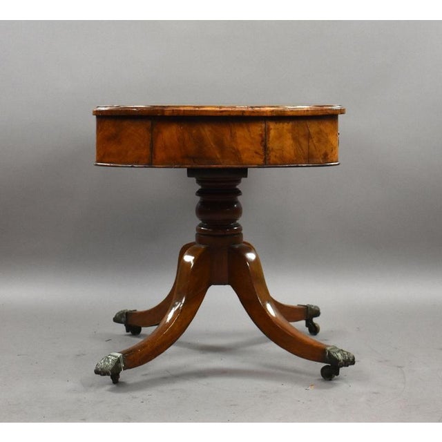 Victorian Burr Walnut Writing Table, 1860 For Sale - Image 3 of 12