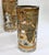 Mid-Century Modern Vintage Cera Glass Black and Gold Old World Map Pattern Highball Glasses - Set of 7 For Sale - Image 3 of 11