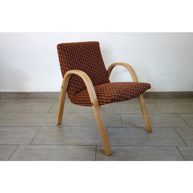 Vintage Bow Wood Armchair from Steiner, 1950s For Sale - Image 13 of 14