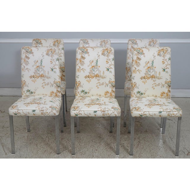 Milo Baughman Mid Century Modern Glass Top Table & 6 Chairs Set For Sale - Image 10 of 18
