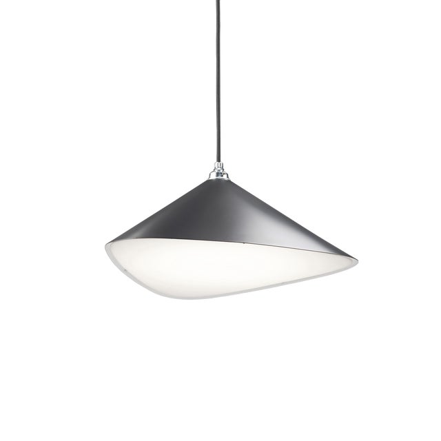 Gray Emily II Pendant Light in Anthracite Semi-Matte Paint by Daniel Becker for Moss Objects For Sale - Image 8 of 8