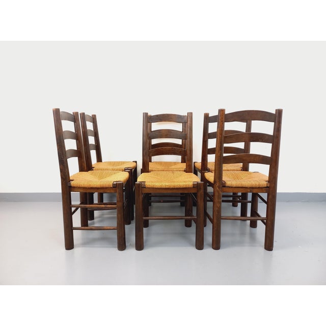 Vintage Brutalist Chairs by Georges Robert, 1960s, Set of 6 For Sale - Image 13 of 18