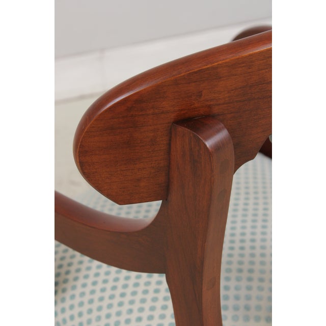 Henkel Harris Vintage Cherry Scroll Arm Open Armchair For Sale - Image 14 of 15