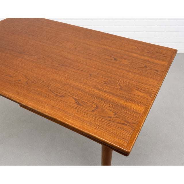 Mid-Century Modern Danish Mid Century Modern Teak Expandable Dining Table, Hidden Leaves, C. 1960’s For Sale - Image 3 of 9