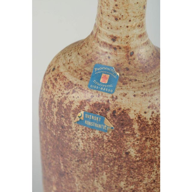 BottleShaped Vase in Stoneware by Blommenhus Keramik, Nyköping, Sweden, 1960s For Sale - Image 3 of 5