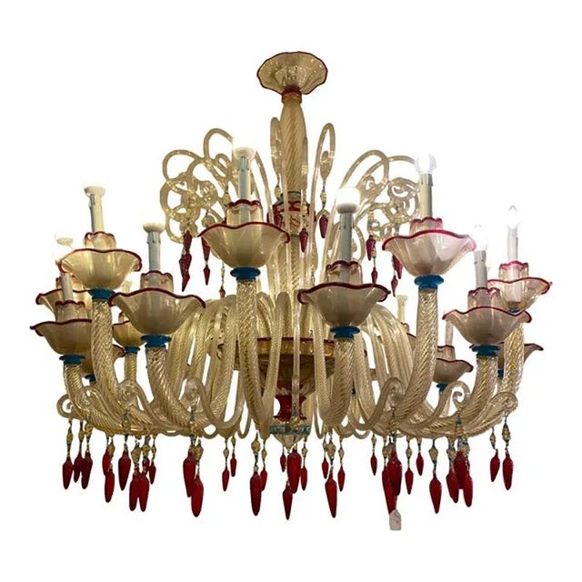 Vintage Italian Chandelier in Murano Glass by Simoeng, 1970s For Sale - Image 13 of 13