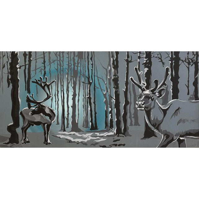 Patricija Brekte, In the Forest 1, Acrylic on Canvas, 2014 For Sale - Image 4 of 4