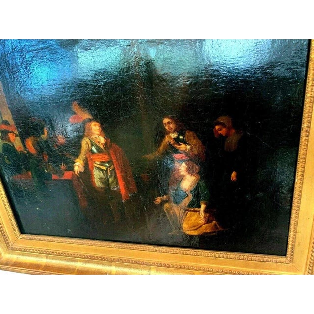 Animated Scene of Characters, 19th Century, Oil on Canvas, Framed For Sale - Image 7 of 8