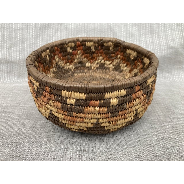 Vintage Native American Coil Basket For Sale - Image 9 of 13