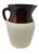 A beautiful piece of American history, this 10-inch stoneware pitcher features the iconic "chocolate and cream" two-tone...