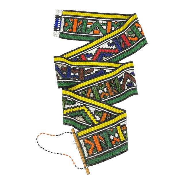 Early 20th Century Ndebele Beaded Wedding Veil MATTER COLLECTION For Sale