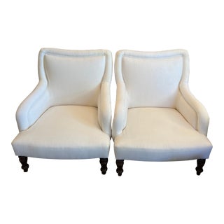 1930s Pair of Vintage French Club Chairs For Sale